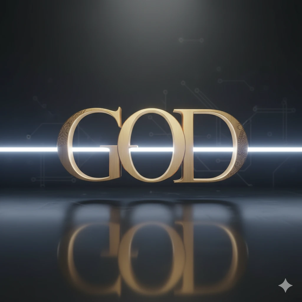 A famous example of a complex rotational ambigram highlighting its artistry